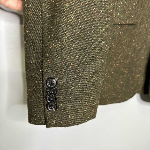 Scotch & Soda Olive Green Donnegal Tweed Single Breasted Blazer Sport Coat M/48 - Picture 5 of 12